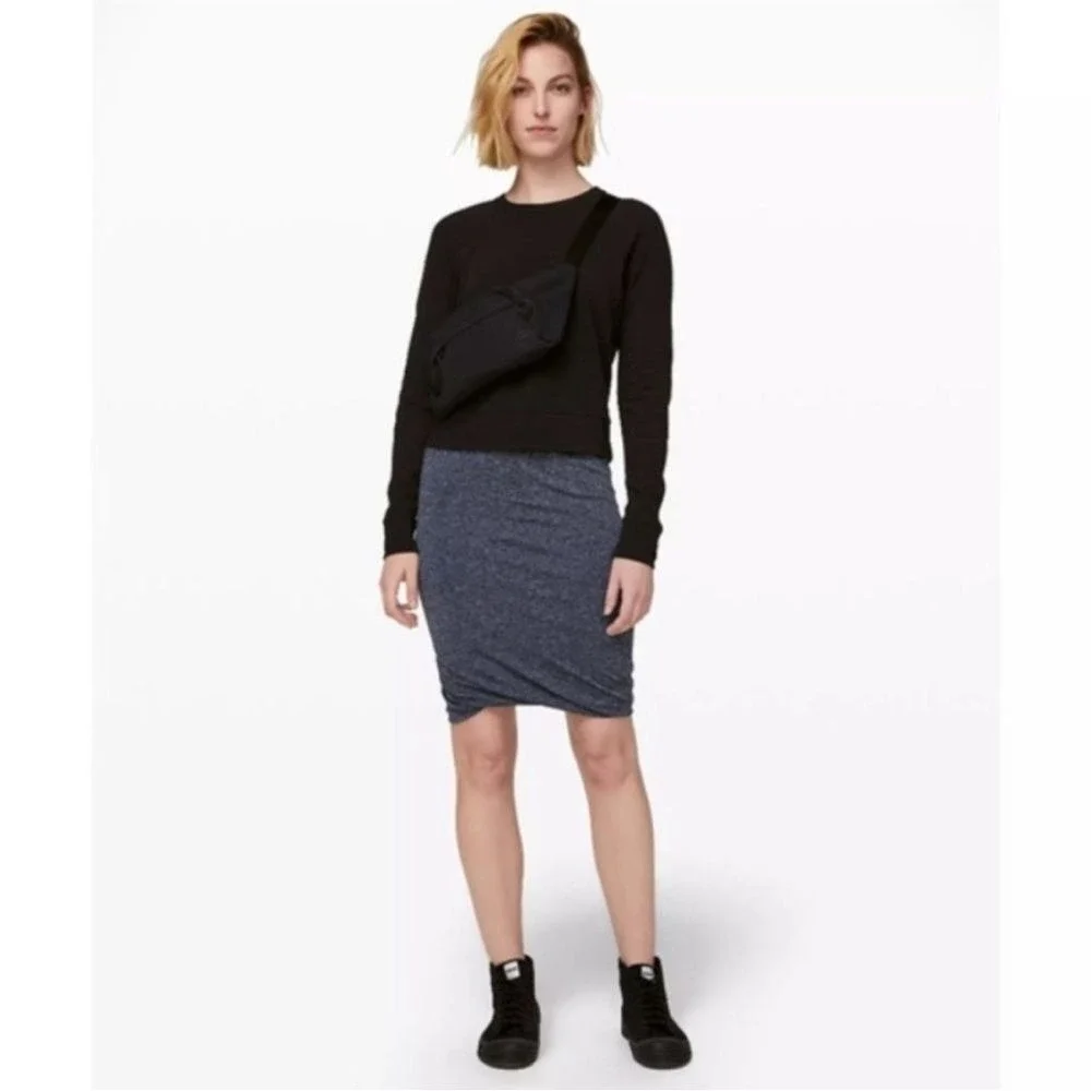 NWOT Lululemon Boulevard Bliss Pencil Skirt Knee Length Draped Athleisure